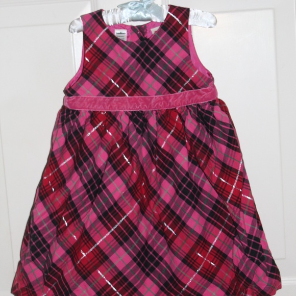 Osh Kosh Pink plaid dress sz 24 mos